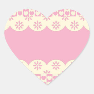 Pegatina En Forma De Corazón Pegatina del corazón de los ojos amarillentos rosa