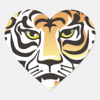 Pegatina En Forma De Corazón Pegatina del corazón de los ojos de tigre