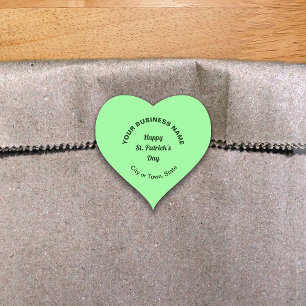 Pegatina En Forma De Corazón Pegatina del corazón de negocios Light Green Saint