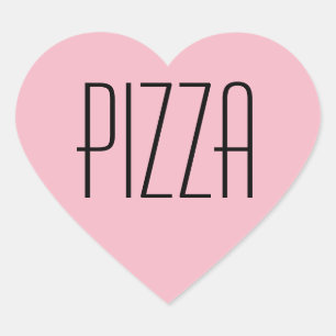 Pegatina En Forma De Corazón Pegatina del corazón de Pizza