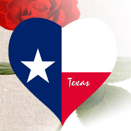 Pegatina En Forma De Corazón Pegatina del corazón de Texas, bandera patriótica