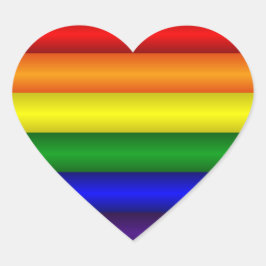 Pegatina En Forma De Corazón Pegatina del corazón del arco iris