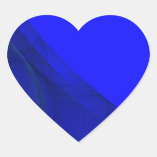 Pegatina En Forma De Corazón Pegatina del corazón del corazón del fondo azul re