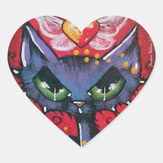 Pegatina En Forma De Corazón Pegatina del corazón del gato