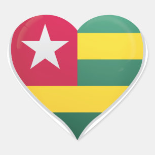 Pegatina En Forma De Corazón Pegatina del corazón del orgullo de la bandera del