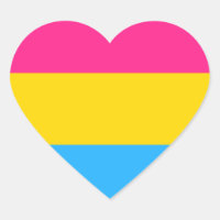 Pegatina del Corazón del Orgullo Pan