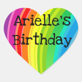 Pegatina En Forma De Corazón Pegatina del corazón del partido de cumpleaños Rai