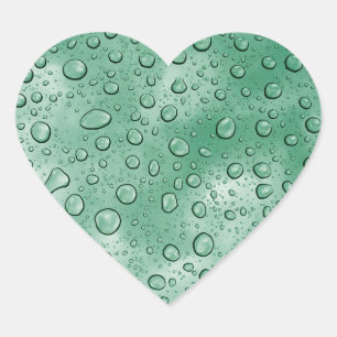 Pegatina En Forma De Corazón Pegatina del corazón divertido de la gota de agua 