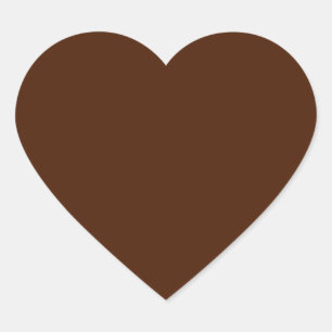 Pegatina En Forma De Corazón Pegatina del corazón marrón