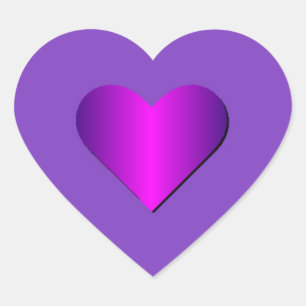 Pegatina En Forma De Corazón Pegatina del corazón púrpura