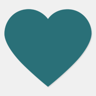 Pegatina En Forma De Corazón Pegatina del corazón Verde azulado oscuro