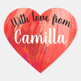 Pegatina En Forma De Corazón Pegatina del Día de San Valentín horneó el corazón