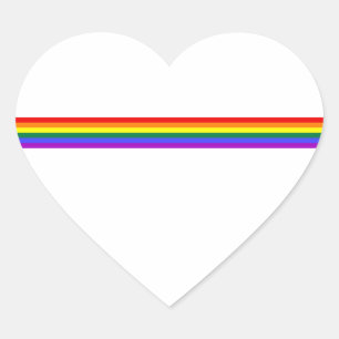Pegatina En Forma De Corazón Pegatina del personalizado del arco iris de la