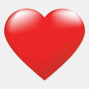 Pegatina En Forma De Corazón Pegatina el día de San Valentín del corazón rojo