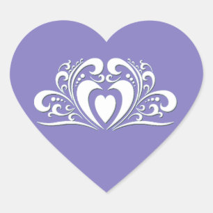 Pegatina En Forma De Corazón Pegatina elegante del corazón de la boda