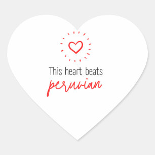 Pegatina En Forma De Corazón Pegatina: Este corazón late en peruano