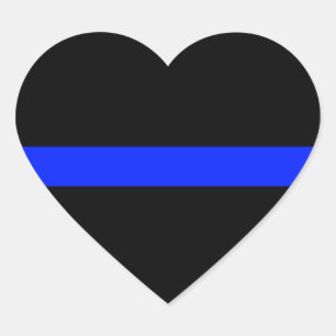 Pegatina En Forma De Corazón Pegatina fino del corazón de Blue Line (fije de