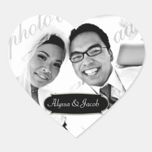 Pegatina En Forma De Corazón pegatina fotográfico cardíaco de 311 Personalizabl