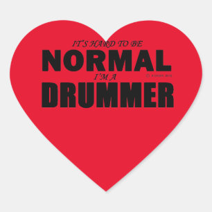 Pegatina En Forma De Corazón Pegatina normal del corazón del tambor