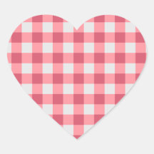 Pegatina rosado de Gingham - Cosy y y Cute Vibes