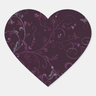 Pegatina En Forma De Corazón Pegatina/sello del corazón de las ciruelas