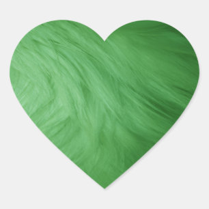 Pegatina En Forma De Corazón Pegatina verde del corazón de la impresión de la