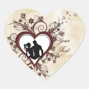 PEGATINA EN FORMA DE CORAZÓN PEGATINAS AMANTES