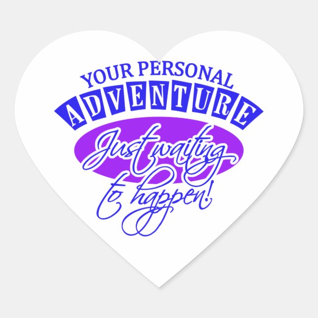 PEGATINA EN FORMA DE CORAZÓN PEGATINAS AVENTURA (Anverso)