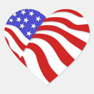 Pegatina En Forma De Corazón Pegatinas: bandera del corazón