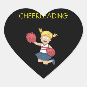 Pegatina En Forma De Corazón PEGATINAS CHEERLEADING para chicas.
