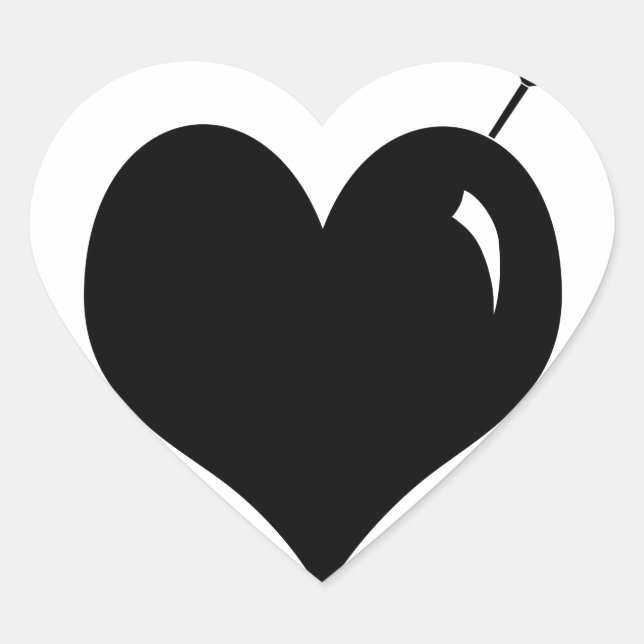 Pegatina En Forma De Corazón Pegatinas Cruel Love Heart (Anverso)