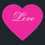 Pegatina En Forma De Corazón Pegatinas de amor de corazón rosado<br><div class="desc">Corazón rosa Amor pegatinas o sellos para sobres</div>