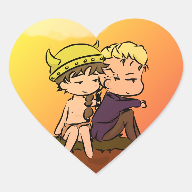 Pegatina En Forma De Corazón Pegatinas de Athelnar (Anverso)