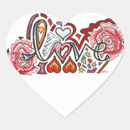 Pegatina En Forma De Corazón Pegatinas de diseño de amor