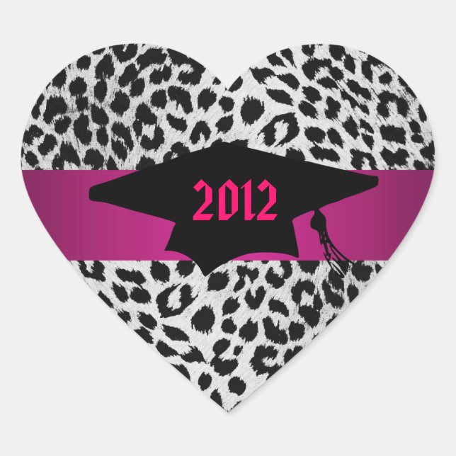 Pegatina En Forma De Corazón pegatinas de graduación chita (Anverso)