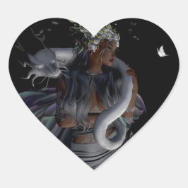 Pegatina En Forma De Corazón Pegatinas de hadas y dragones