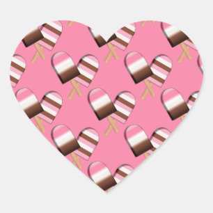 Pegatina En Forma De Corazón Pegatinas de helados napolitanos Bars-01-HEART