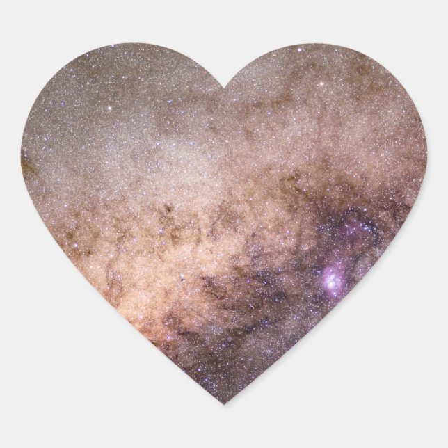Pegatina En Forma De Corazón Pegatinas de la Vía Láctea (Anverso)