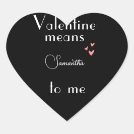 Pegatina En Forma De Corazón Pegatinas de nombres personalizados de El día de S