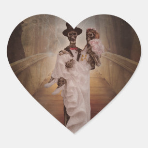 Pegatina En Forma De Corazón pegatinas de novias y novios