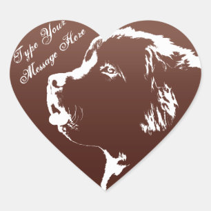 Pegatina En Forma De Corazón Pegatinas de Terranova personalizan Pegatinas de p