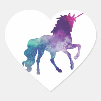 Pegatina En Forma De Corazón Pegatinas de Unicorn