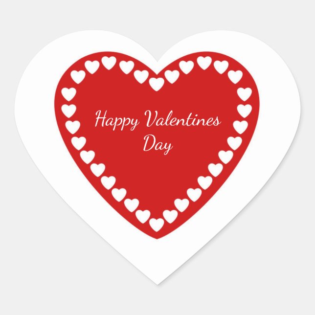 Pegatina En Forma De Corazón Pegatinas de Valentine Heart (Anverso)
