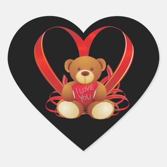 Pegatina En Forma De Corazón Pegatinas de Valentine Heart (Anverso)