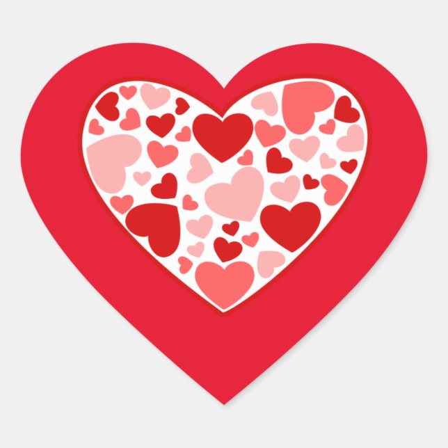 Pegatina En Forma De Corazón Pegatinas de Valentine Heart (Anverso)