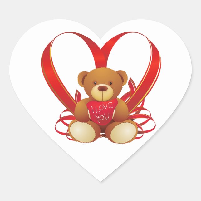 Pegatina En Forma De Corazón Pegatinas de Valentine Heart (Anverso)