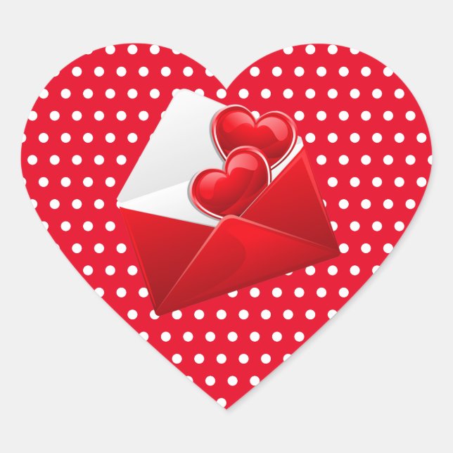 Pegatina En Forma De Corazón Pegatinas del corazón (Anverso)