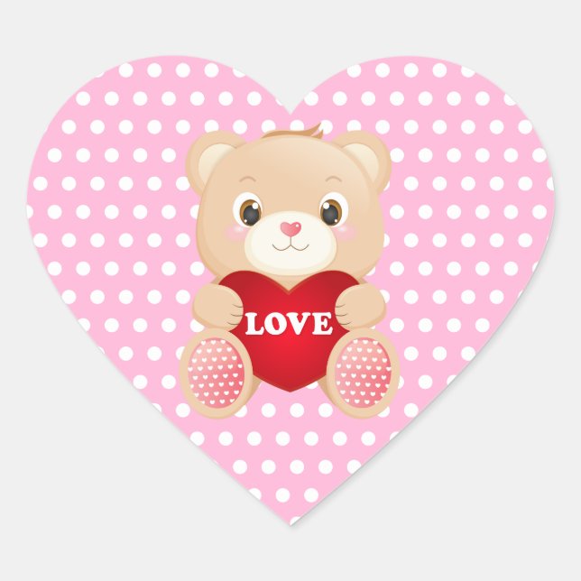 Pegatina En Forma De Corazón Pegatinas del corazón (Anverso)