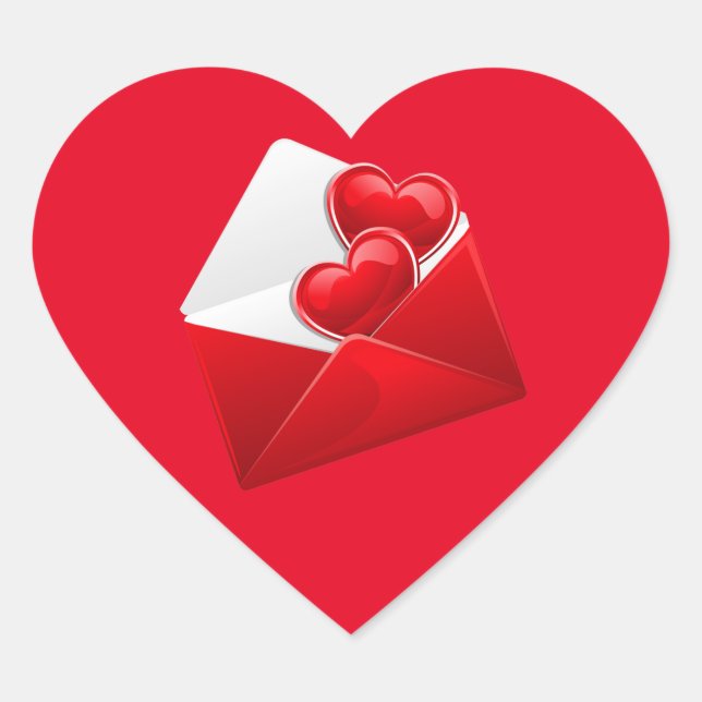 Pegatina En Forma De Corazón Pegatinas del corazón (Anverso)