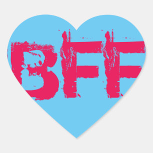 Pegatina En Forma De Corazón Pegatinas del corazón de BFF